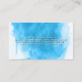 Pinsel | Wasserfarbene Visitenkarte (Rückseite)