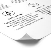 Pinsel zum Entfernen von Wäschesymbole Leitfaden P Poster (Ecke)