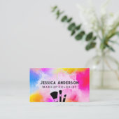 Pinsel zusammenstellen | Farbiger Hintergrund Visitenkarte (Stehend Vorderseite)