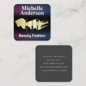 Pinsel zusammenstellen | Kosmetik Quadratische Visitenkarte (Vorne/Hinten)