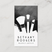 Pinsel zusammenstellen | Schwarze Farbe Visitenkarte (Vorderseite)