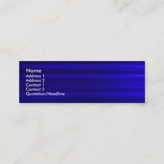 Pinselblau Mini Visitenkarte (Vorderseite)