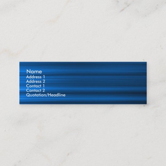 Pinselblau Mini Visitenkarte (Vorderseite)