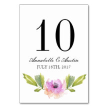 Pinselblüten | Hochzeitskarte für Wasserfarben