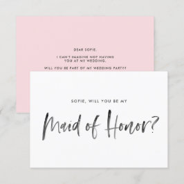 Pinselbrille Pink wird meine Trauzeugin sein Einladung