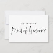 Pinselbrille Pink wird meine Trauzeugin sein Einladung (Vorderseite)