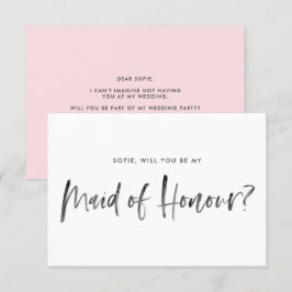 Pinselbrille Pink wird meine Trauzeugin sein Einladung