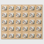 Pinseleffekt Foto Kraft Wrapping Paper Geschenkpapier (Flach)