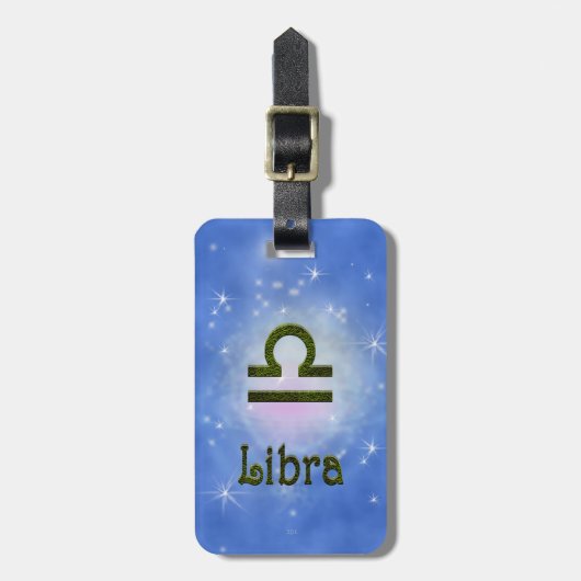 Pinselfarbe Libra Zodiac Astrologisches Zeichen Gepäckanhänger (Vorderseite vertikal)