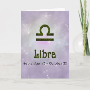 Pinselfarbe Libra Zodiac Astrologisches Zeichen Karte