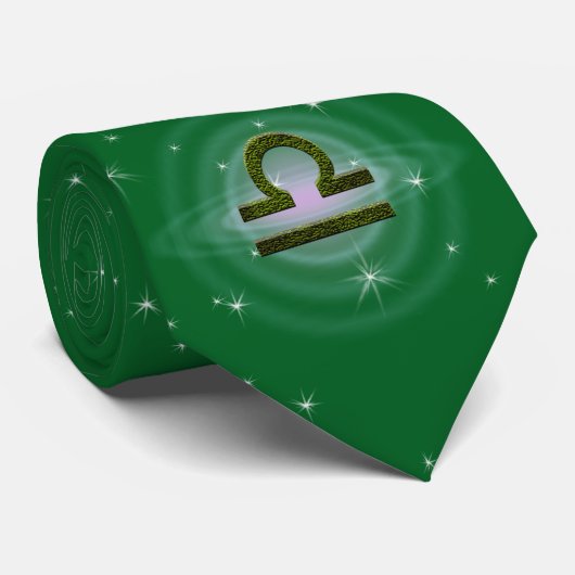 Pinselfarbe Libra Zodiac Astrologisches Zeichen Krawatte (Gerollt)