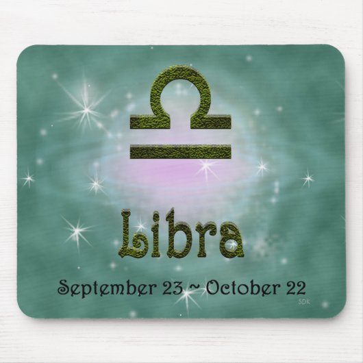 Pinselfarbe Libra Zodiac Astrologisches Zeichen Mousepad (Vorne)