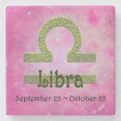 Pinselfarbe Libra Zodiac Astrologisches Zeichen Steinuntersetzer (Vorderseite)