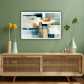 Pinselfarben Pinselstriche abstrakte geometrische  Poster