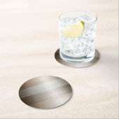 Pinselförmige Bronzeblocke aus gemischtem Metall Runder Pappuntersetzer (Vor Ort)