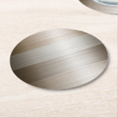 Pinselförmige Bronzeblocke aus gemischtem Metall Runder Pappuntersetzer (Angewinkelt)