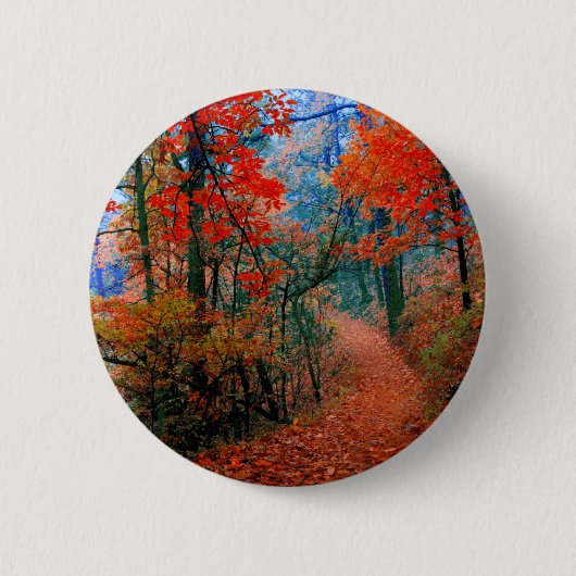 Pinselforst Herbstflammflammgeschenke Button (Vorderseite)