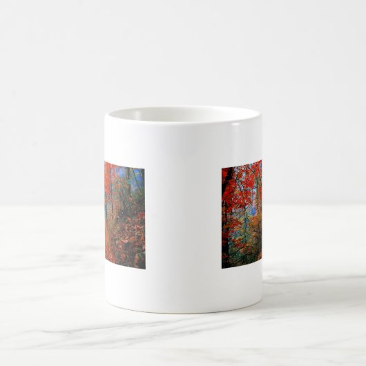 Pinselforst Herbstflammflammgeschenke Kaffeetasse (Mittel)