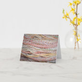 Pinselgarn Karte (Gelbe Blume)