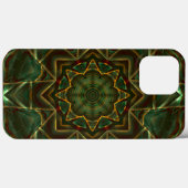 Pinselgealterter, bräunlich blauer Kaleidoskop Case-Mate iPhone Hülle (Rückseite (Horizontal))
