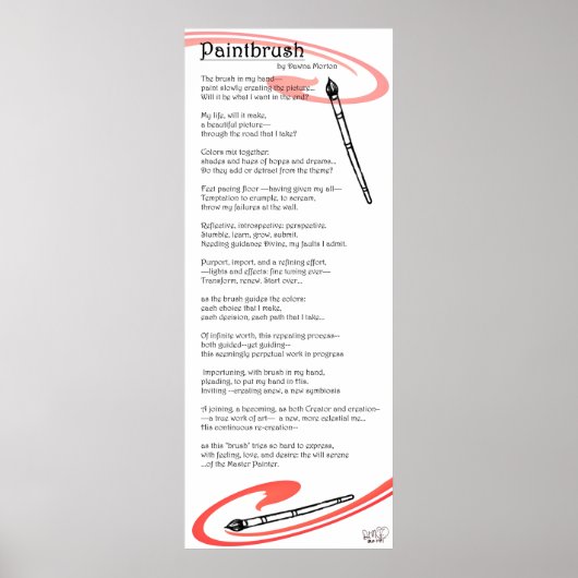 Pinselgedicht Poster (Vorne)