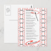 Pinselgedicht Postkarte (Vorne/Hinten)