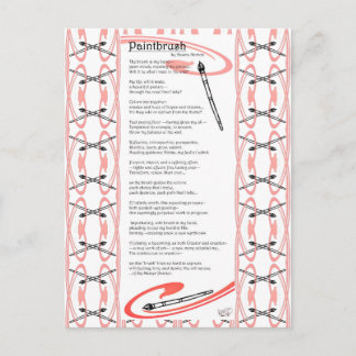 Pinselgedicht Postkarte