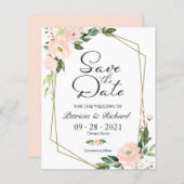 Pinselgeometrischer Rahmen Save the Date (Vorne/Hinten)