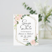 Pinselgeometrischer Rahmen Save the Date (Stehend Vorderseite)