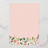 Pinselgeometrisches Foto Save the Date real Folieneinladung (Rückseite)