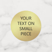 Pinselgoldstreifen Sie Ihren Text Konfetti (Klein Vorderseite)