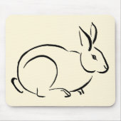 Pinselhase Mousepad (Vorne)
