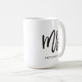 Pinselkalligrafie Mr. Wedding Groom Tasse (VorderseiteRechts)