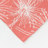 Pinselkirsche lilly blütenfarben weiß und koral fleecedecke (Ecke)