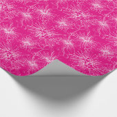 Pinselkirsche lilly pink, weißes Muster wickeln Geschenkpapier (Ecke)