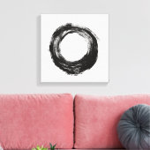 Pinselkreisstruktur Leinwanddruck (Insitu (Wohnzimmer))