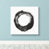 Pinselkreisstruktur Leinwanddruck (Insitu (Holzboden))