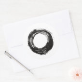 Pinselkreisstruktur Runder Aufkleber (Umschlag)