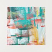 Pinselmalerei. Künstlerische Leinwand mischen einz Wandteppich (Vorderseite (Horizontal))