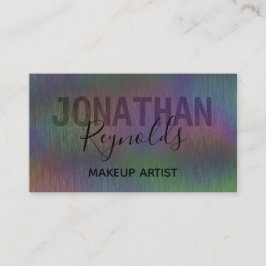 Pinselmetall Iridescent Holographic Script Name A Terminkarte