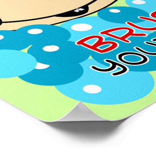 Pinselothek Züst Zebra Bad Kunst Poster (Ecke)