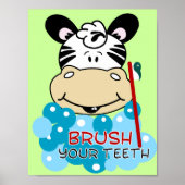 Pinselothek Züst Zebra Bad Kunst Poster (Vorne)