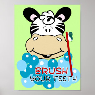 Pinselothek Züst Zebra Bad Kunst Poster