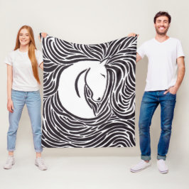 Pinselpferd Fleecedecke