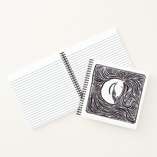 Pinselpferd Notizblock (Innenseite)