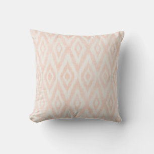Pinselpinke Aquarellfarbe Ikat Geometrisches gestr Kissen