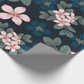 Pinselpinke Blume - Papier Geschenkpapier (Ecke)