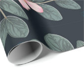 Pinselpinke Blume - Papier Geschenkpapier (Rolleneckpunkt)