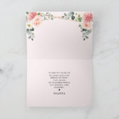 Pinselpinke, geometrische Brautparty Dankeskarte (Innenseite)