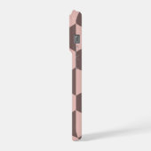 Pinselpinke geometrische moderne monogram iPhone C Hülle (Linke Seite)